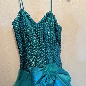 Vintage Teal Party Dress Size 8 $40